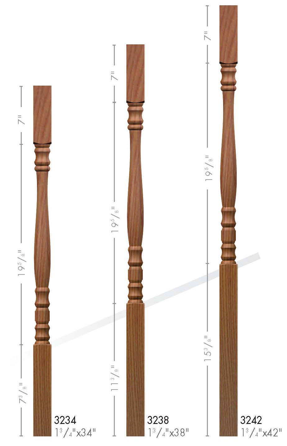 3200 Series Hampton Elegant Rise Baluster