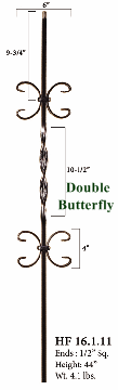 HF16.1.10 Single Butterfly, Double Ribbon