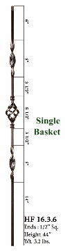 HF16.3.6 Single Basket, Double Ribbon