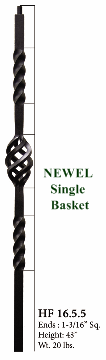 HF16.5.5  Single Basket Newel